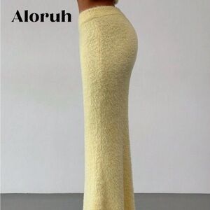 SHEIN Soft Yellow Maxi Skirt